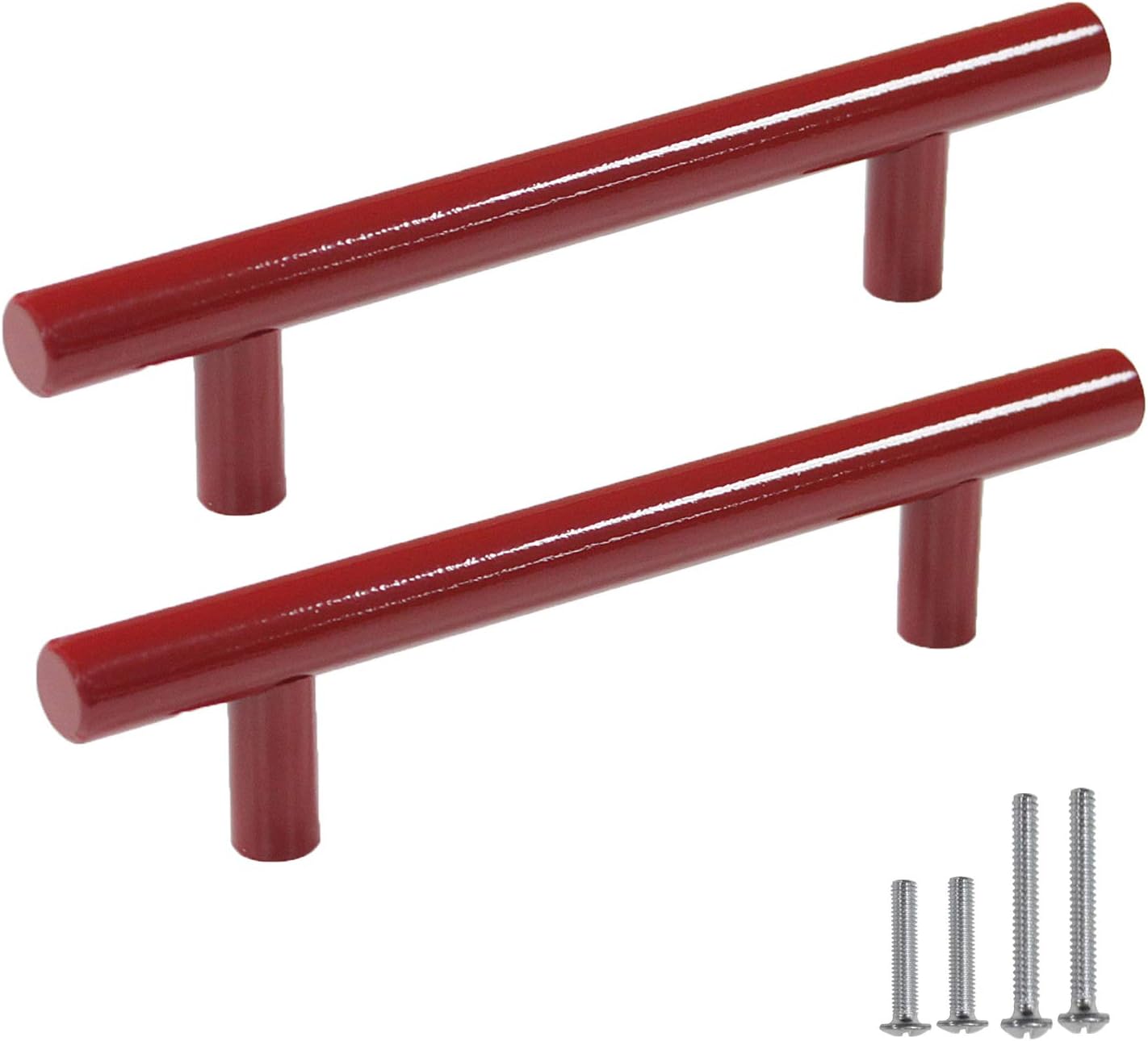 Probrico (10 Pack Pulls Red Drawer Handles 33/4 Inch (96mm