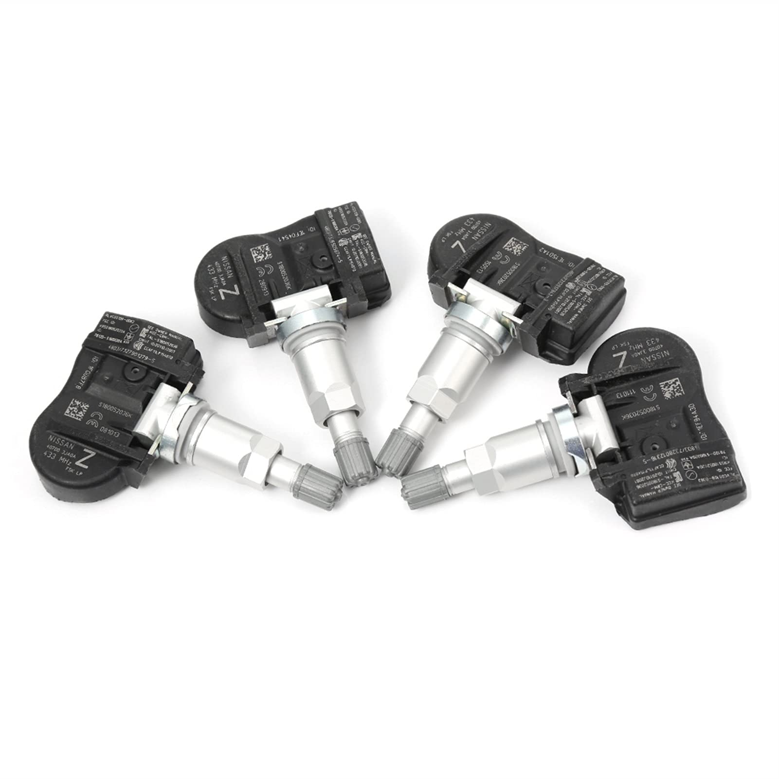 Ensemble de capteurs de pression des pneus de voiture 4 pièces, for Nissan, for Infiniti, kits de système de surveillance de la pression des pneus TPMS de voiture OEM 40700-3JA0A 40700-3JA0B C