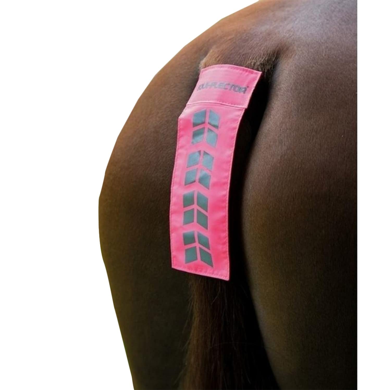 Shires Equi-Flector Reflective Tail Strap In Pink Onesize