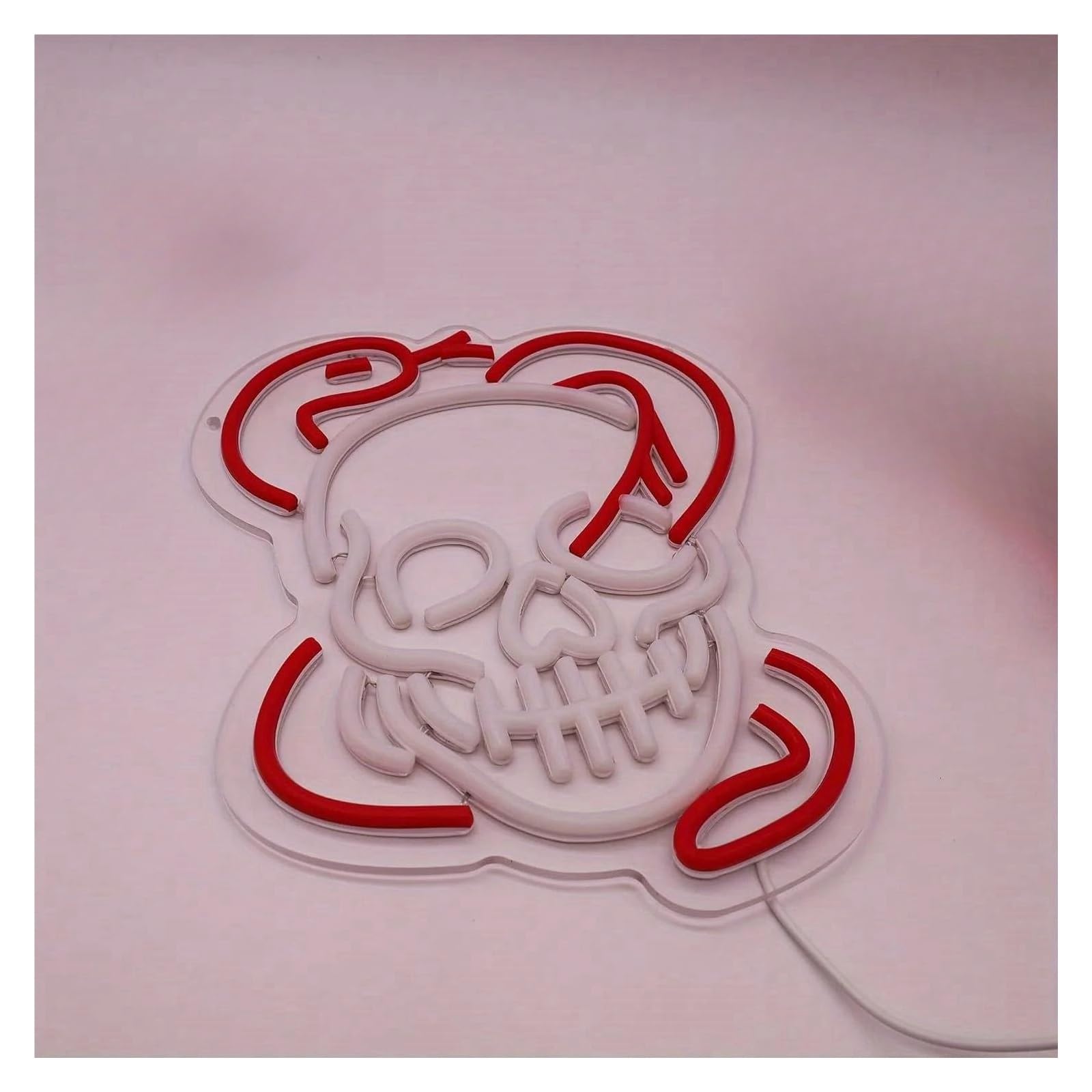 Luz de Diseño de Digital Letrero De Neón Con Calavera Y Serpiente Luz Regulable Para Bar Sala De Juegos, Decoración De Pared De Casa Encantada, 25.4cmx31.5cm