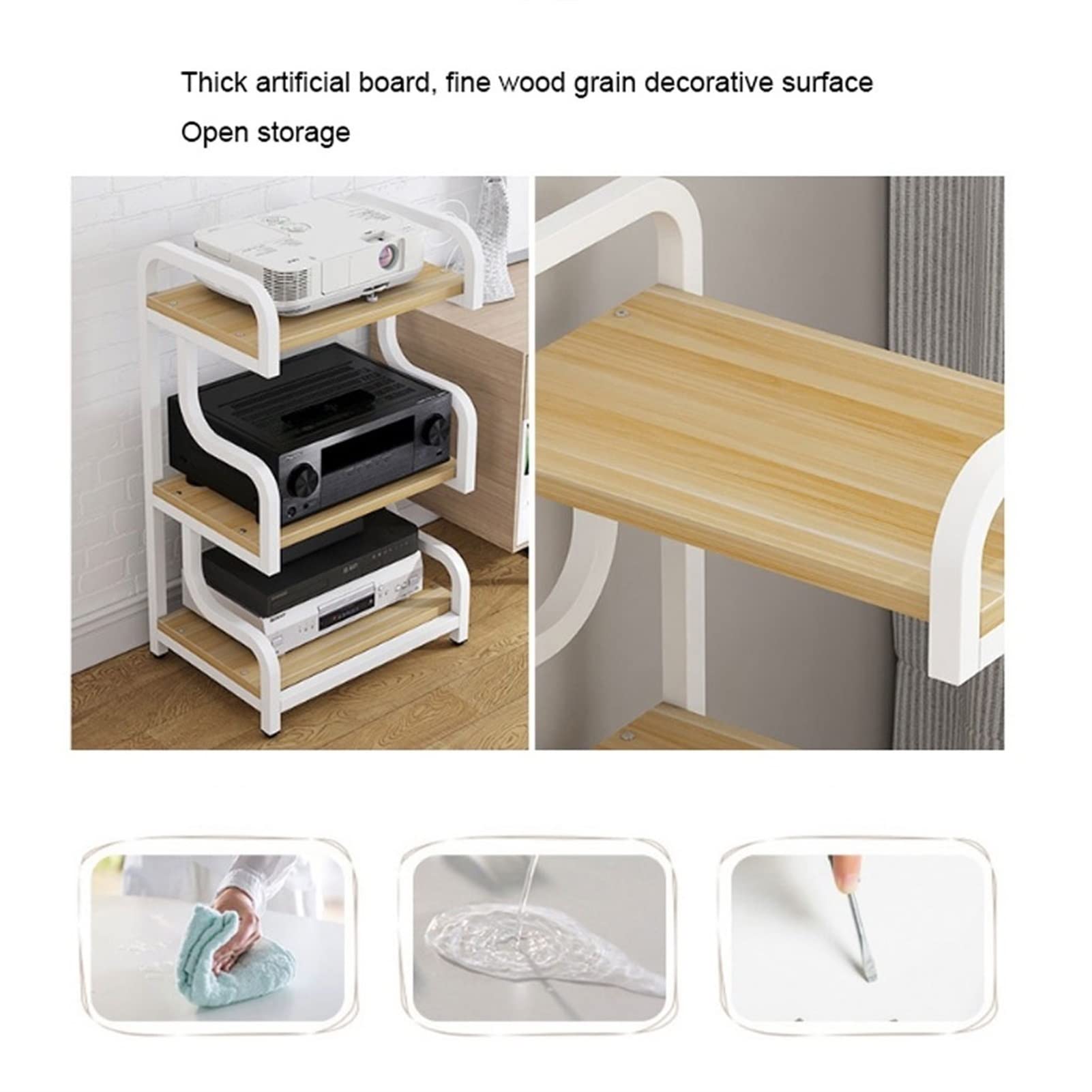 Supporto per Stampante Stampante Stampante Piano a soffitto Stampante for Duty Duty Duty Shelf Office Office Ufficio 3-Layer File Classificazione Riposentazione Casa Casa Angolo Copiers Stand Funziona