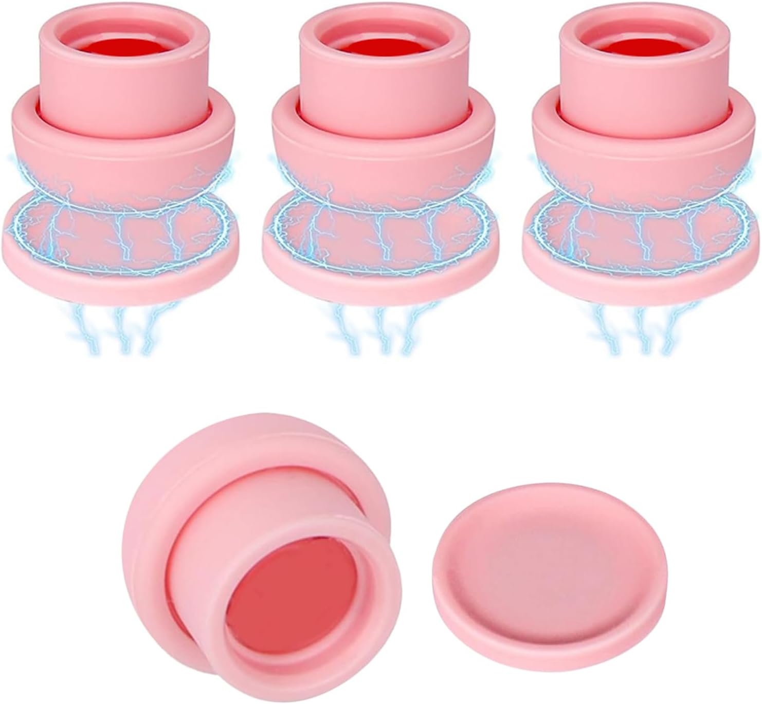 Magnetic Suction Straw Cap - Silicone Straw Toppers | Straws Lid Cover | 4 Magnetic Cup Straws Covers | Reusable Drinkware Accessories for Gym Trip Outdoor School Vacation Travel