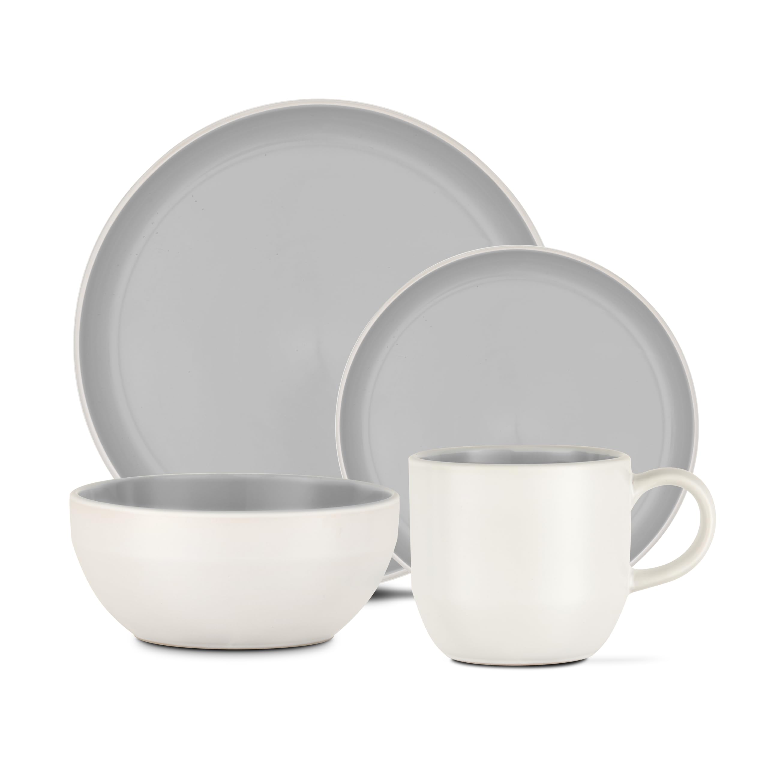 Oslo 16 Piece Dinnerware Set Grey
