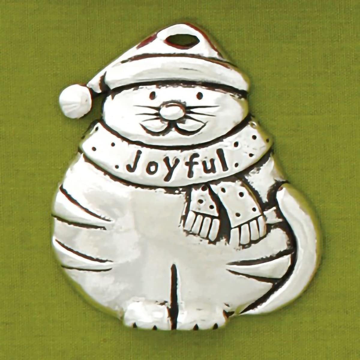 Basic Spirit Handcrafted Christmas Ornament - Cat/Wishes Jolly - Home Décor, for Tree Decoration - Image 2