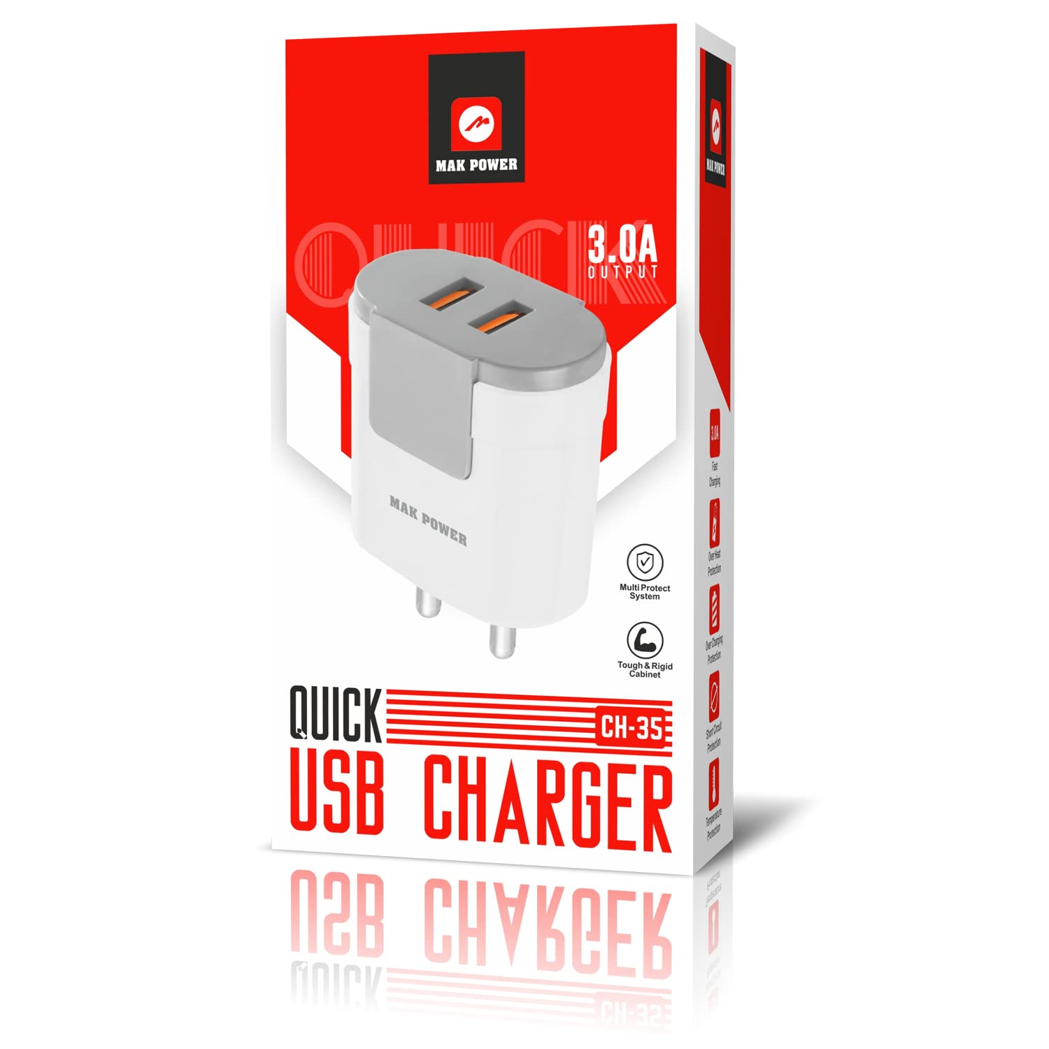 Mak Power 20W PD Single Port Mobile Phone Charger with Long Length Type C to C Cable