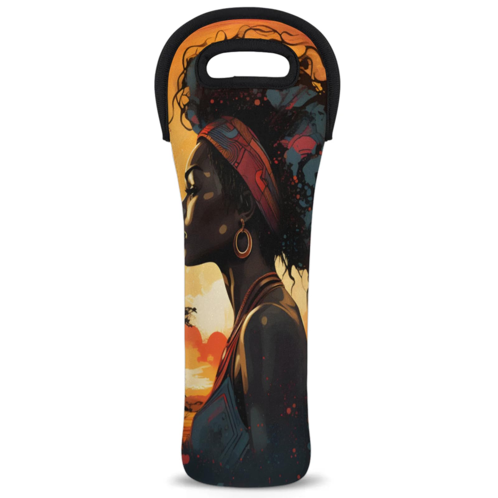 Neoprene Wine Tote Carrier Bag for Wine,Water, Champagne, Beer, Baby Bottles 15.6 x 5.1 Inches, Protective Wine Bag,Women