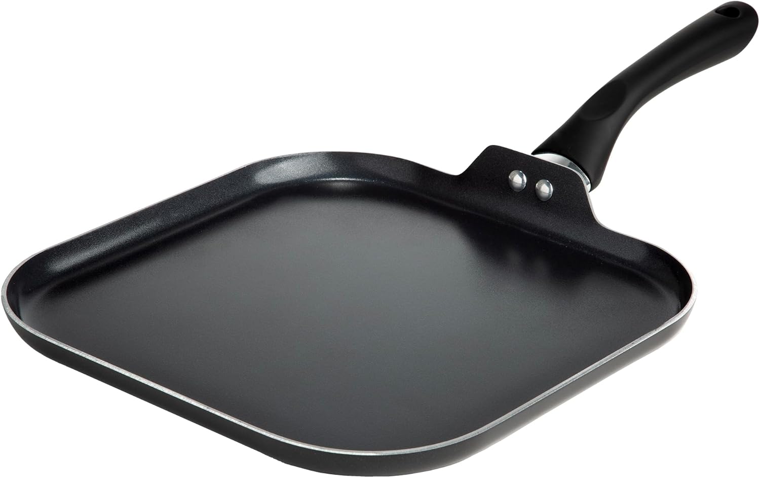 Ecolution Artistry Nonstick Square Griddle, Easy To Clean, Comfortable Handle, Even Heating, Dishwasher Safe Pots and Pans, 11-Inch, Black 11-Inch x 11-Inch Black