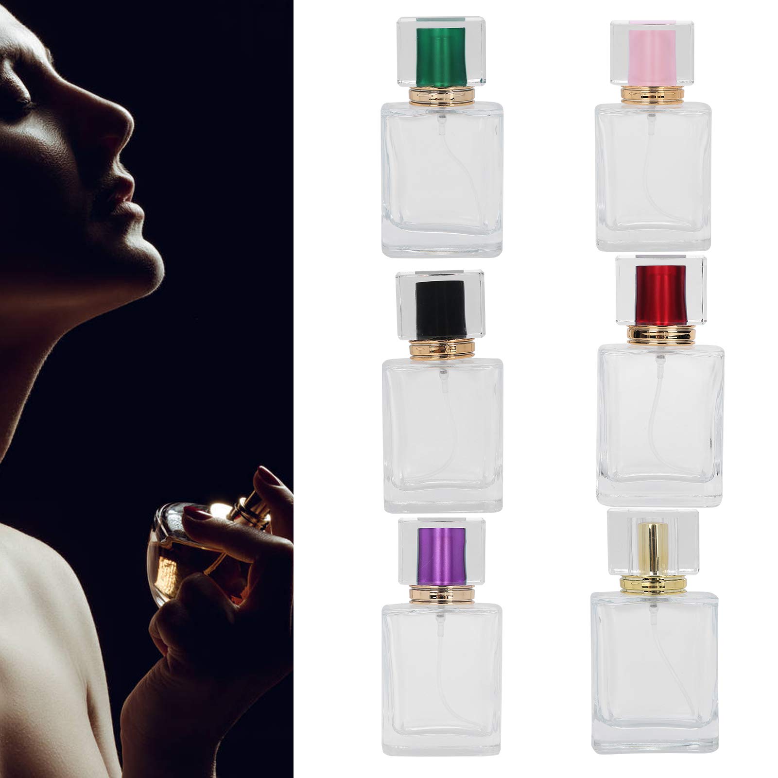 Amazon | Semme 詰め替え香水ボトル 6本 50ml カラフルな空のスプレー