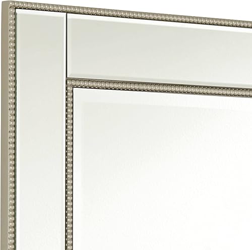 Miniatura 3 de Noble Park Trenta - Espejo de pared rectangular decorativo con borde biselado moderno, marco de cuentas de oro champán, 27 pulgadas de ancho para