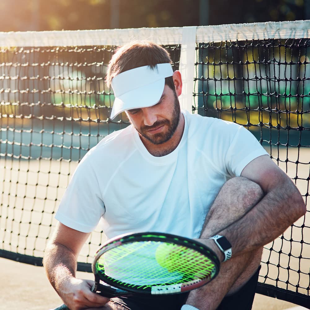 Hileyu Osłona przeciwsłoneczna regulowana czapka z daszkiem długi daszek grubsza opaska przeciwsłoneczna dla kobiet mężczyzn golf wędkarstwo tenis bieganie jazda na rowerze sporty na świeżym powietrzu