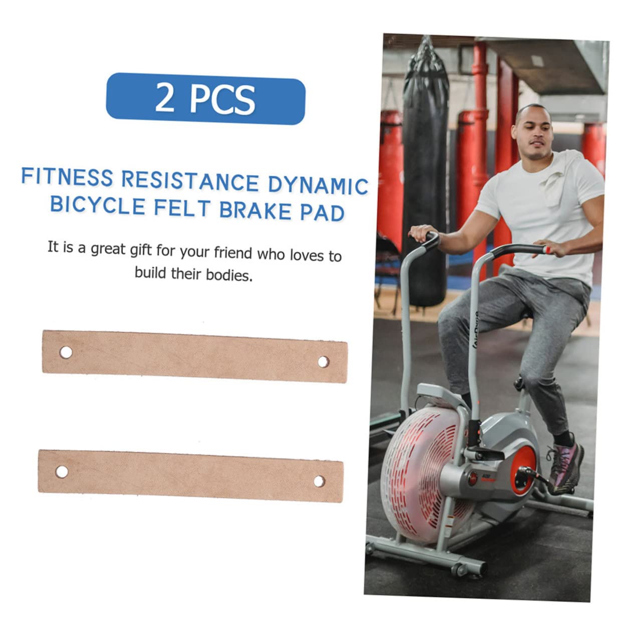 TOPBATHY 4 Set Pastiglie per Freni Bici da Spinning Pastiglie Frenanti Resistente Allusura per Ciclismo Indoor Facili da Installare Sicure da Utilizzare Ottime per Amanti del 2 Pezzi * 4