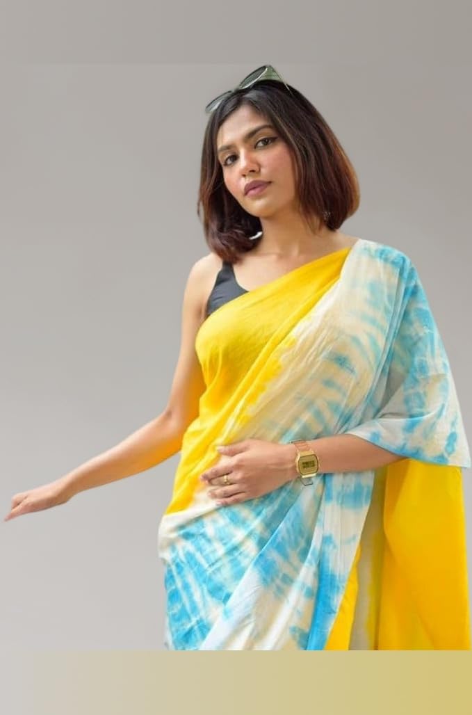 C J Enterprise Women’s Pure Soft Cotton Saree Linen For Kalamkari Silk Sarees...