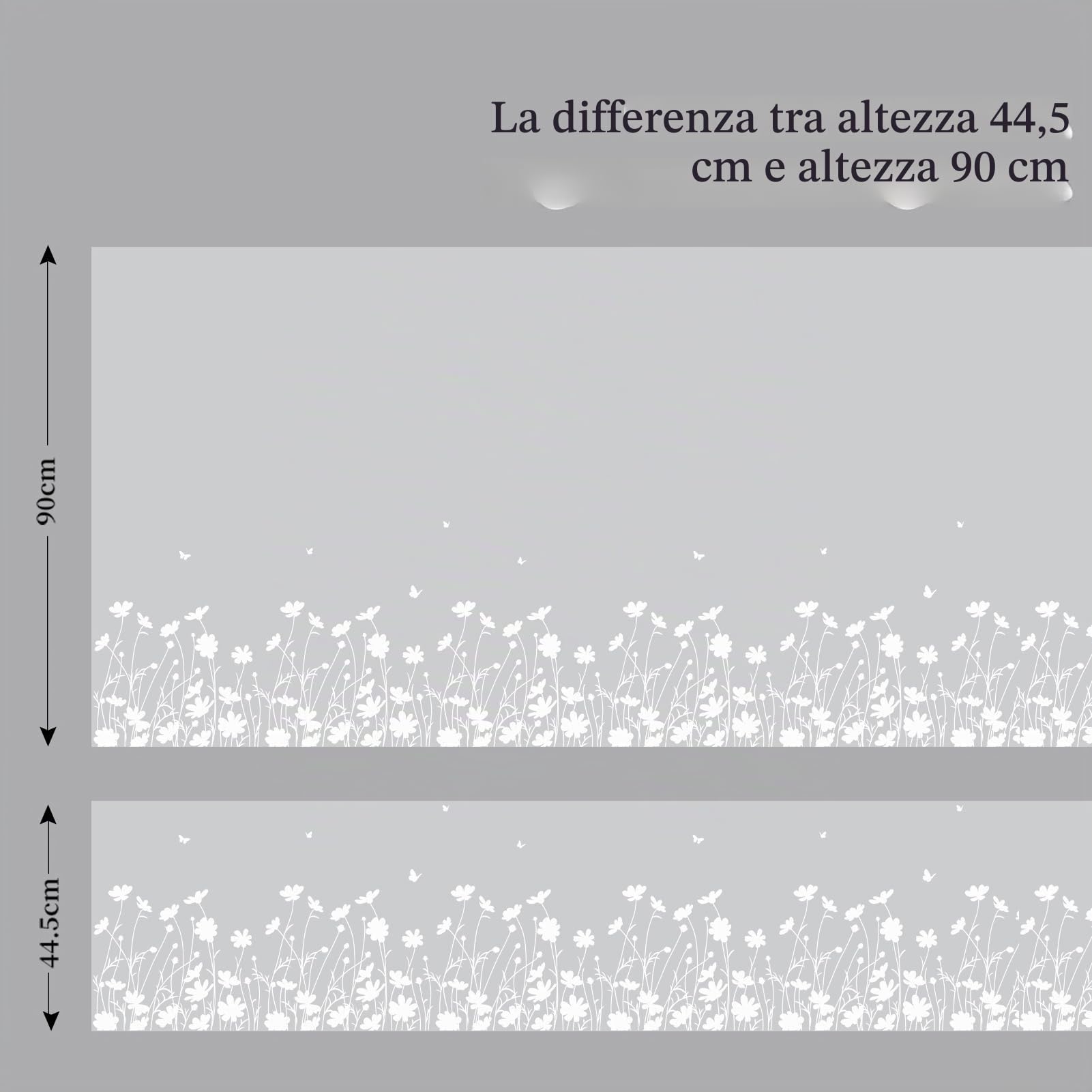 dktie Pellicola per finestre in vinile smerigliato per la privacy, pellicola per finestre senza colla, pellicola per finestre in vetro colorato rimovibile per cucina, bagno, camera dei bambini, 90 x