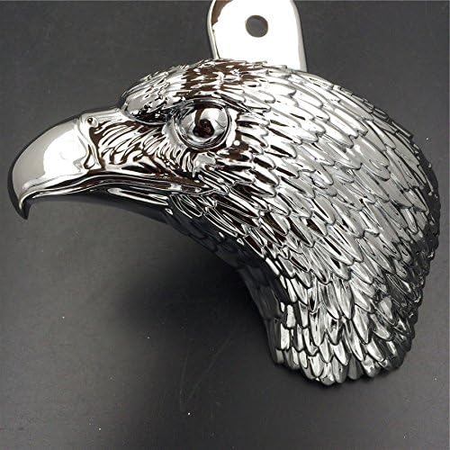 XKH- Chromed Eagle head horn cover Compatible with 1992 and up Harley Davidson with side mount"cowbell" and all V rod's [B010WL8Y0Y]