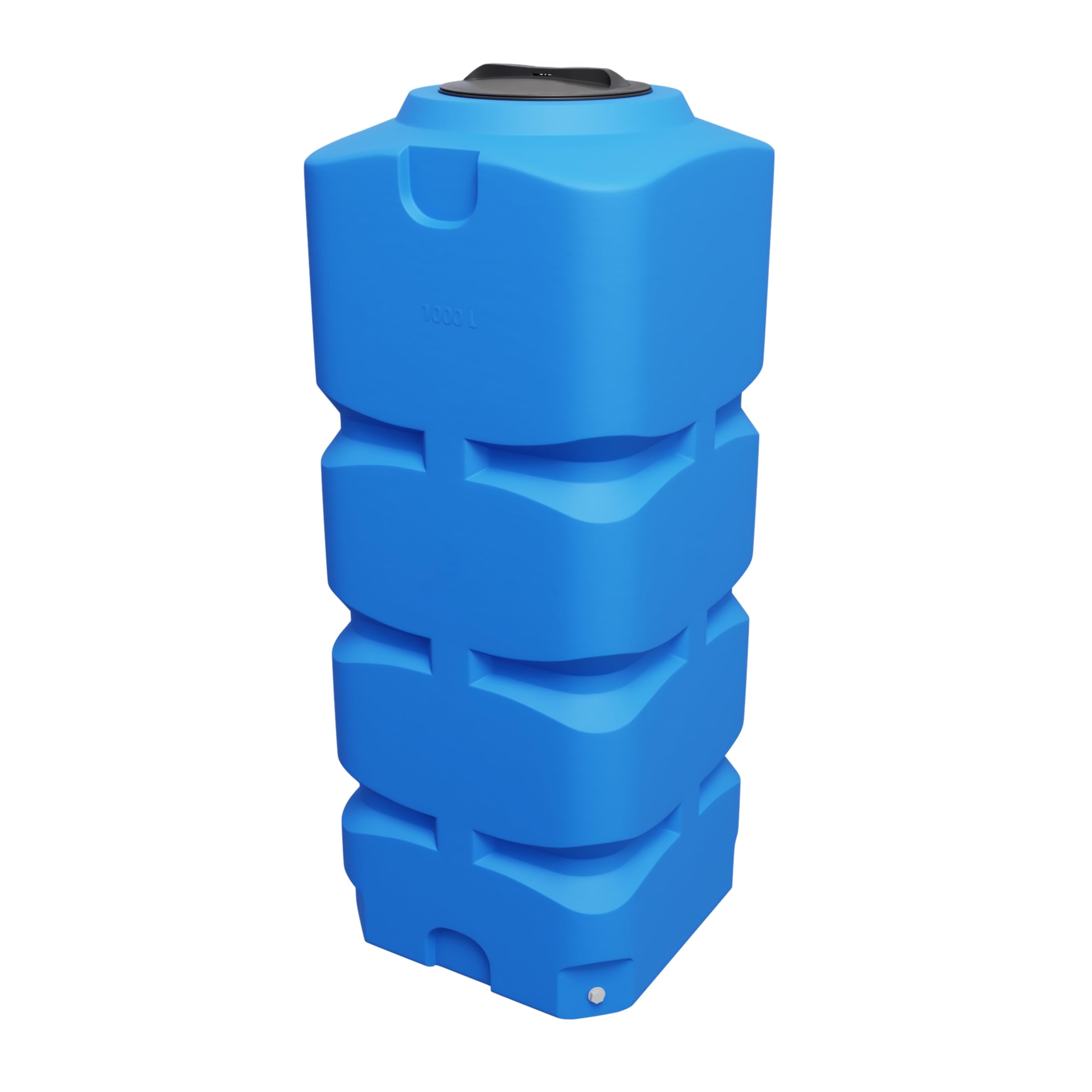 Varile Depósito de Agua Potable Vertical de 1000 L, Rectangular, Azul, sin BPA, Rosca de latón integrada de 3/4", Apto para Alimentos