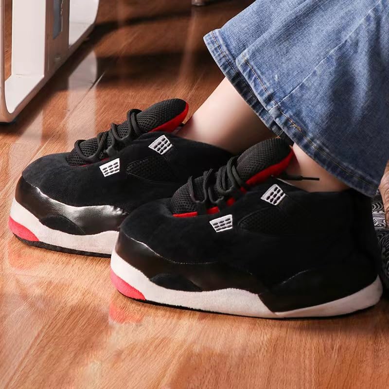 Sneaker Slippers for Men and Women - Warm Non-Slip Fluffy Indoor/Outdoor Plush Slippers4