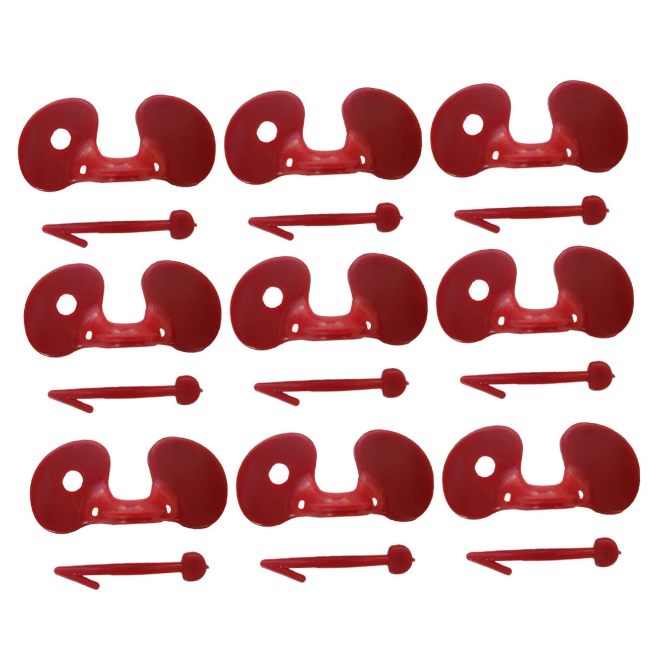 Gafas de pollo antipicoteo de plástico rojo para granjas de aves