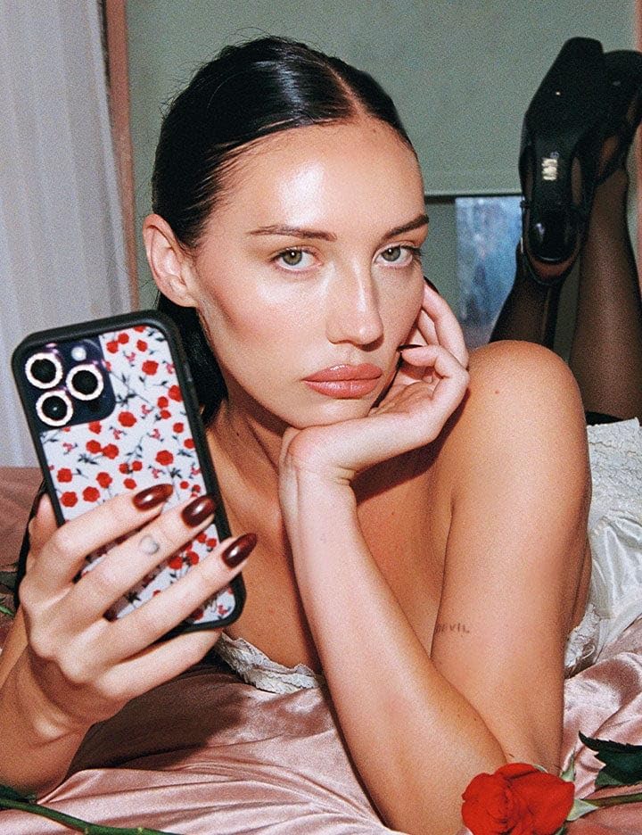 Image of Wildflower Cases - Compatible with iPhone 16 Pro Max | Protective Bumper, 6.5ft Drop Test Certified, Women Owned Small Business | Red Roses