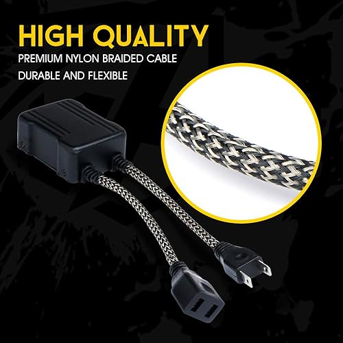 Vista 19 de Xprite H13/9008 LED Canbus Decodificador Anti parpadeo Arnés Condensador de resistencia libre de errores para bombillas LED de faros delanteros