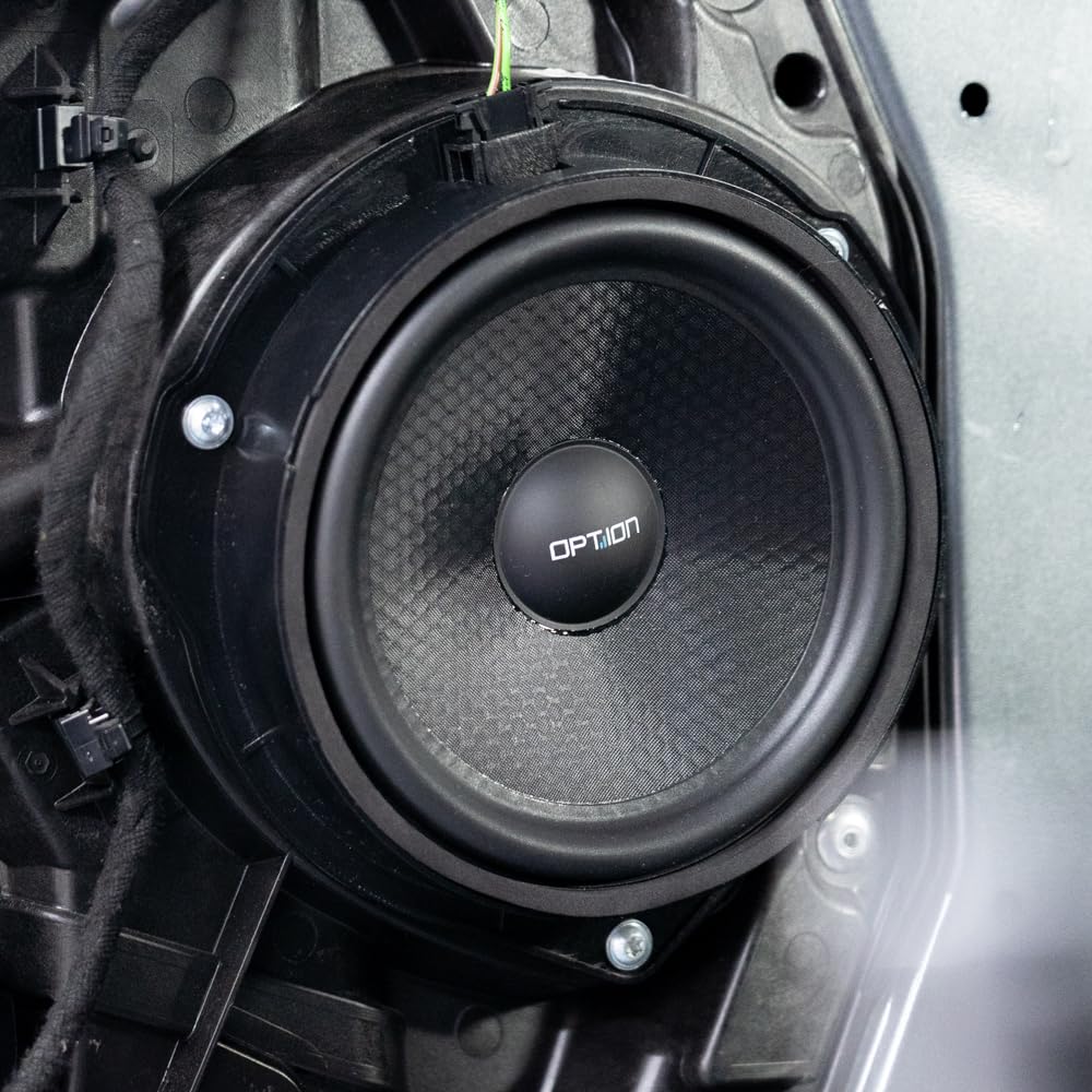 Option Kit de altavoces compatible con Mercedes Clase V W447 – 16,5 cm Plug & Play altavoces frontales con tweeter de tejido de 28 mm, incluye aislamiento y accesorios