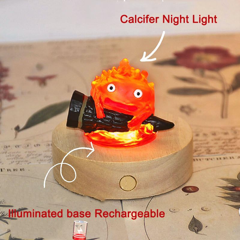 ⭐️内藤ルネ⭐️昭和レトロ⭐️ルームライト Amazon.co.jp : Calcifer ナイトライト - かわいい炎のカルシファー