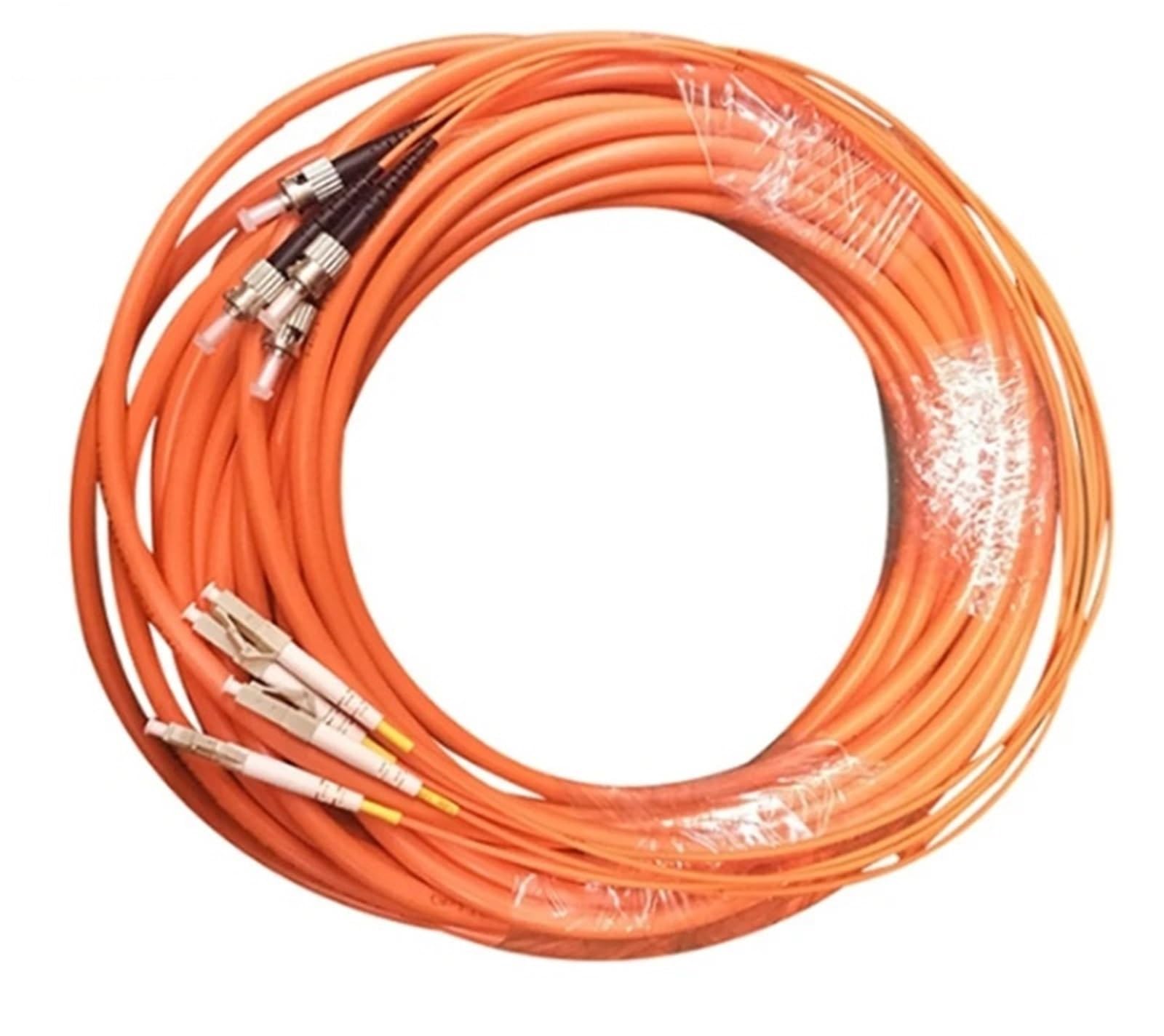 4C Câble de raccordement fibre optique multimode intérieur 4 fils 50 m 100 m 150 m 80 m OM2 50/125um pont de dérivation LC-LC, SC, FC, ST(80m FC-FC)