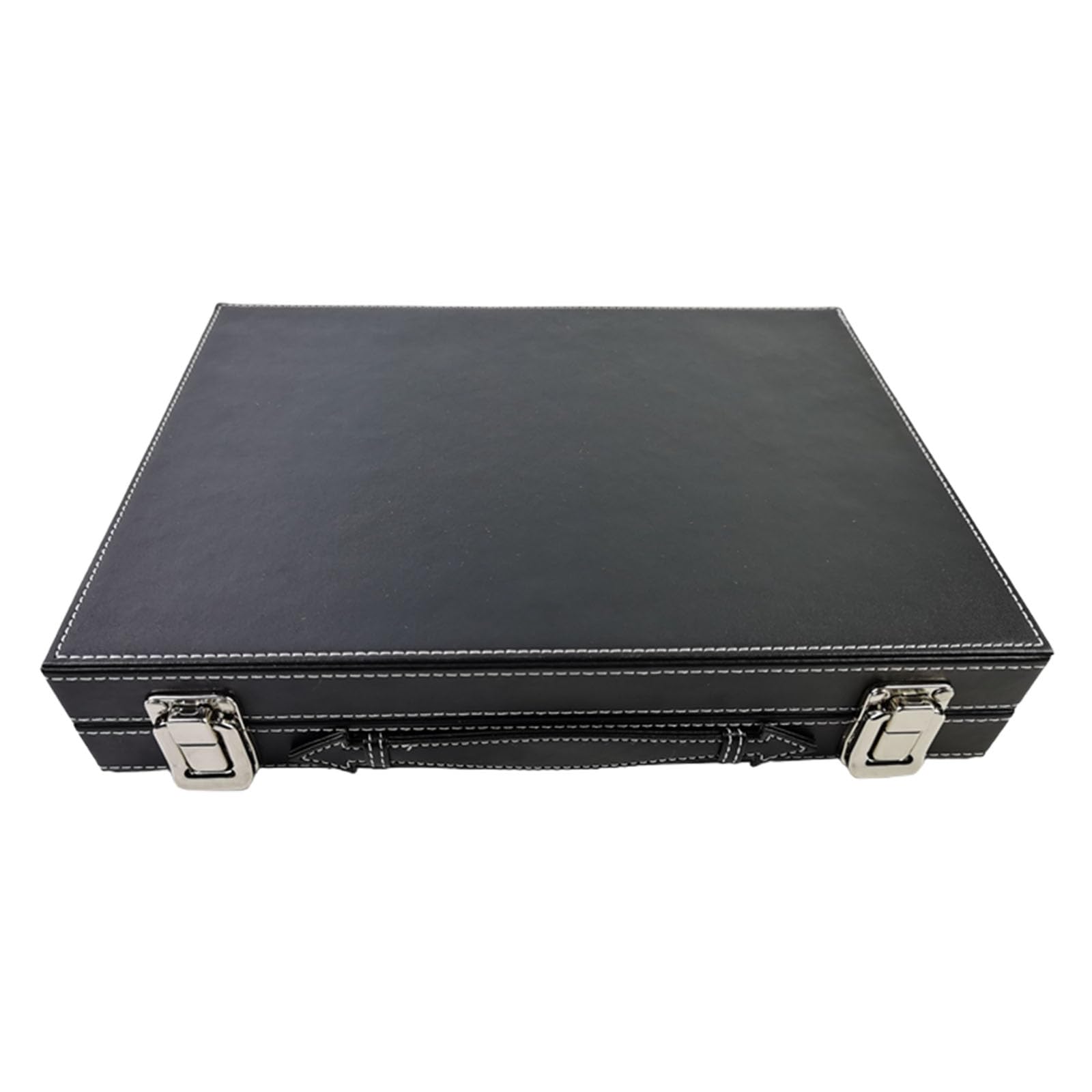 Expositor acrílico para joyas Organizador， Joyero rectangular acrílico con organizador mango de cuero