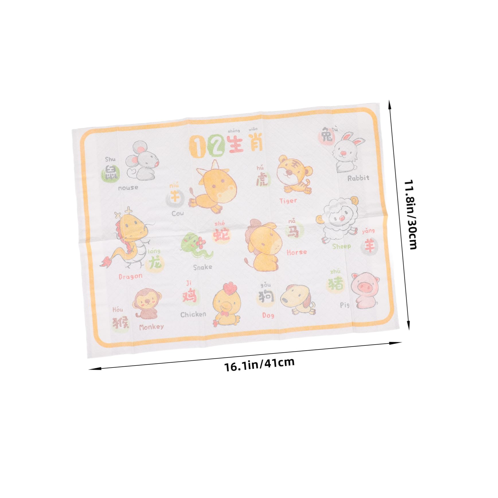 GRIRIW 12 Animal Theme Placemats Disposable Toddler Mats Dining Table Mats Outdoor Travel Table Pads 10 Pack