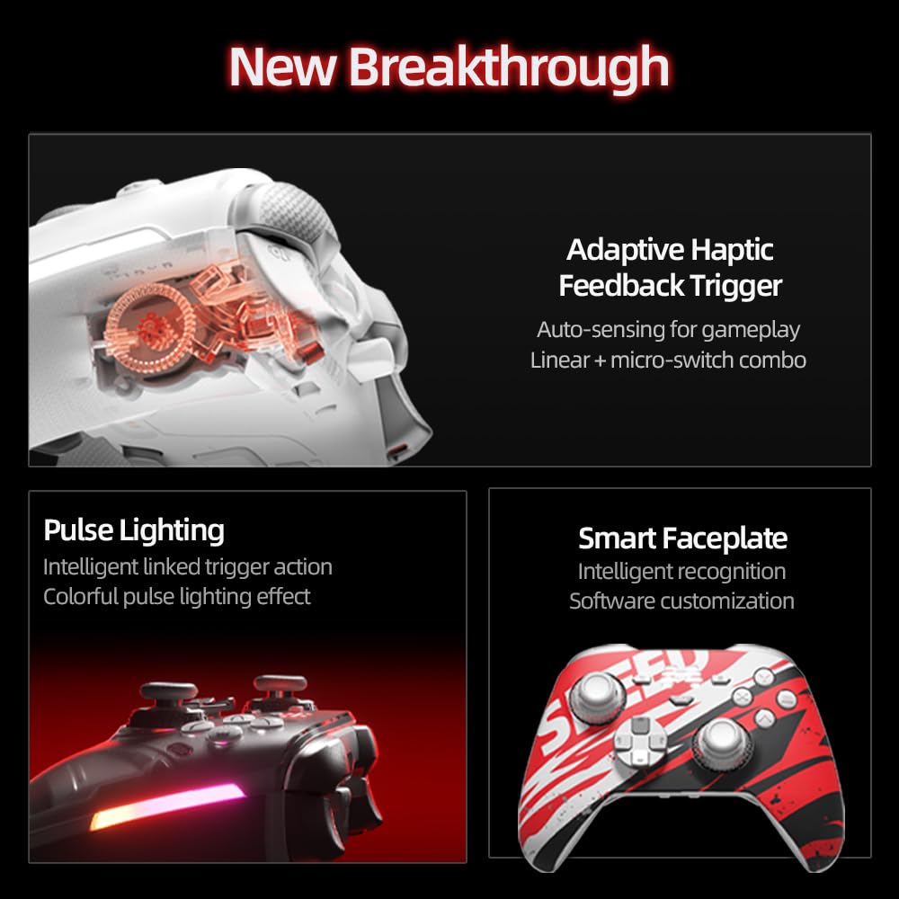 Amazon.com: BEITONG KP70 Haptic Feedback Elite Controller, Dual