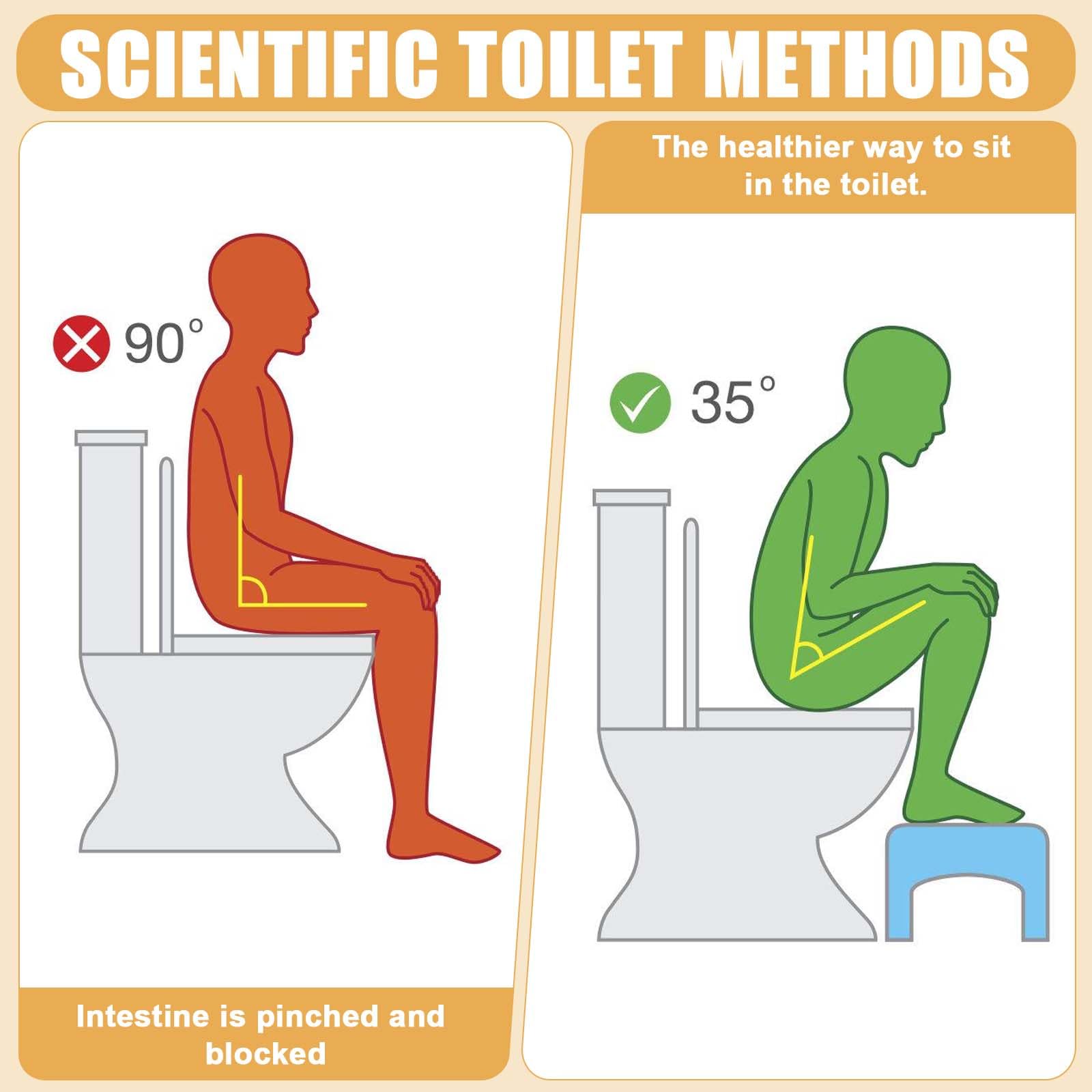 Sgabello da toilette in legno di bambù, sgabello da toilette per adulti e bambini, vaso accovacciato con capacità di carico di 300 kg, pedana per migliorare le selle per la famiglia