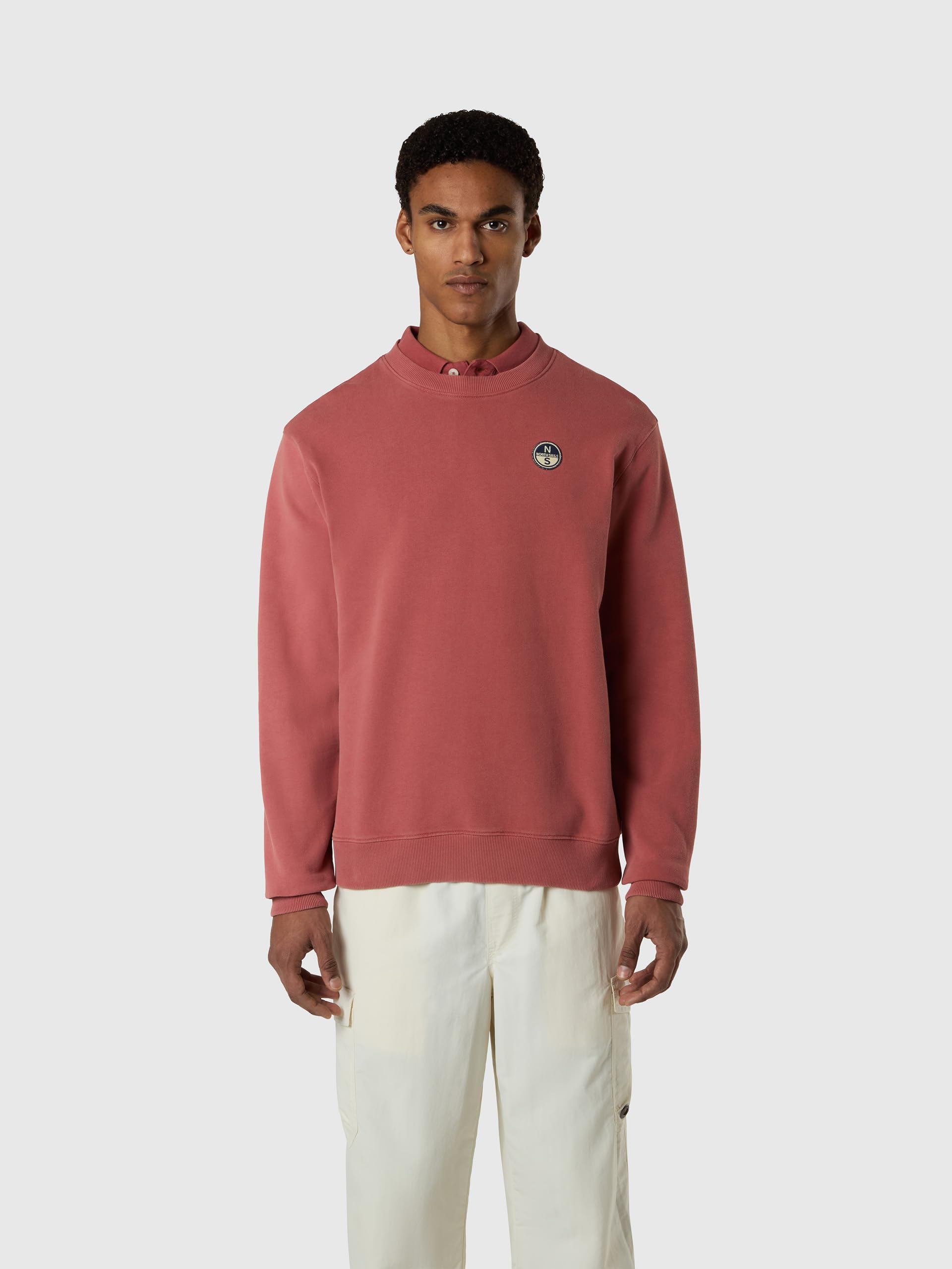 NORTH SAILS Felpa Uomo in Cotone Organico con Stampa Archive