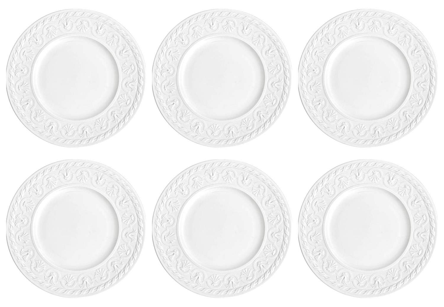 Villeroy & Boch CELLINI Brotteller, Kuchenteller Ø 18cm 6er Set weiß Porzellan