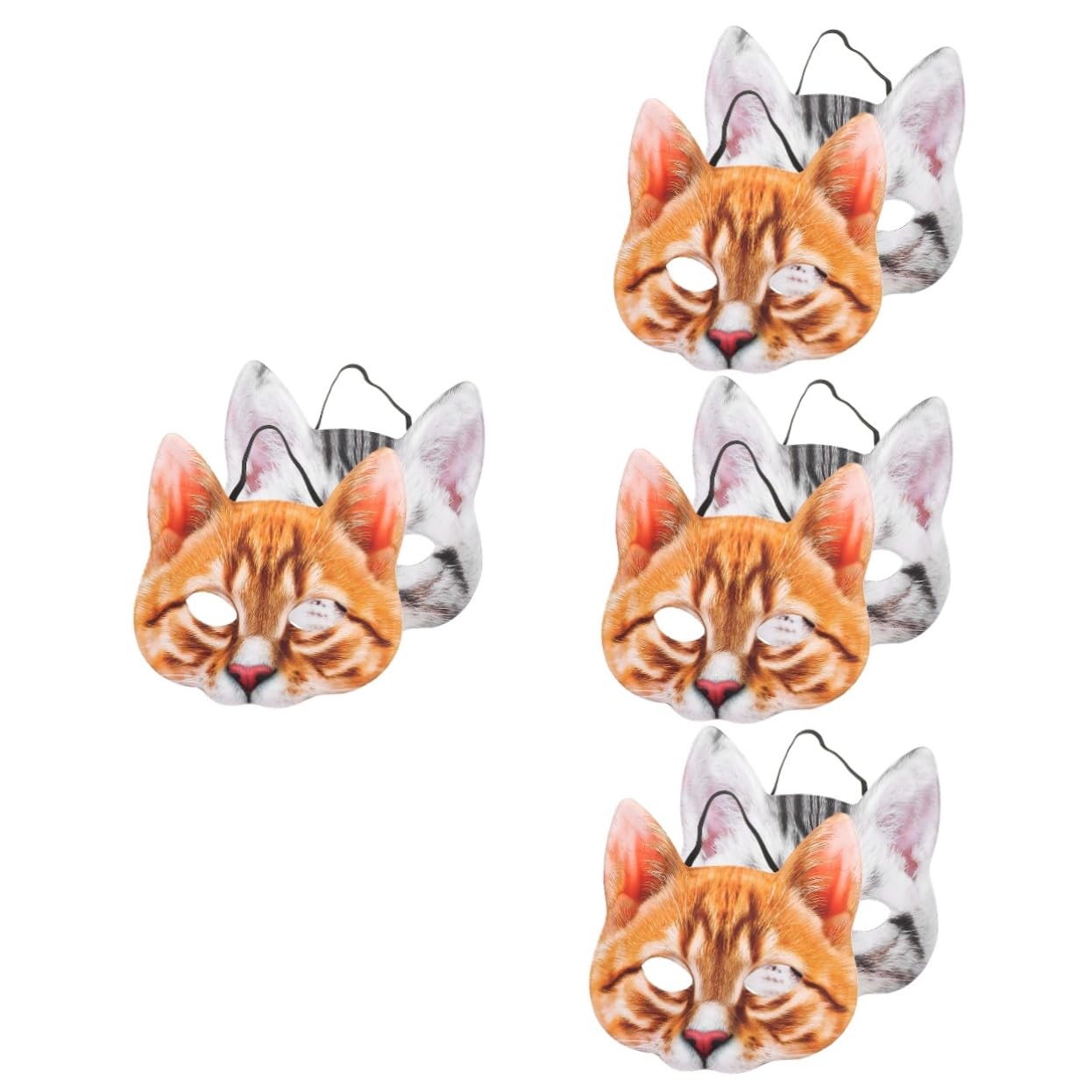Cabilock 6 Pcs Maschera Di Halloween Maschera A Tema Di Halloween Decorativa Disegno Animale Del Partito Di Animale Decorazione