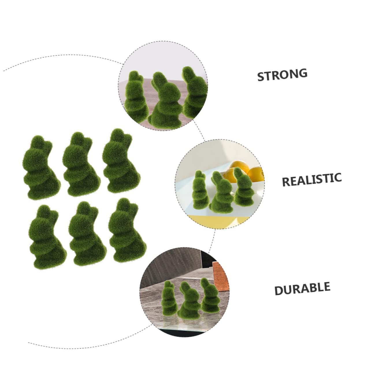 ABOOFAN 24pièces Décoration De Pâques Modèle De Lapin Ornements pour Fête Et Maison Accessoires De Table Détails Délicats