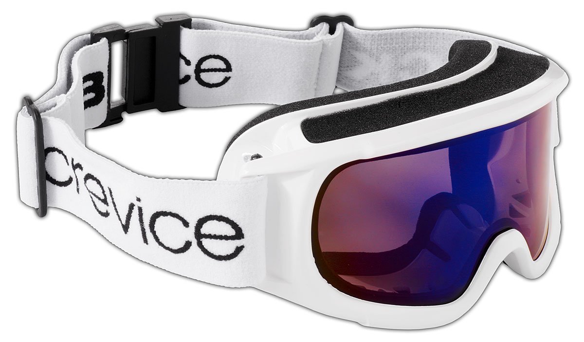 Black Crevice Women's Ski Goggles White Wieß/Smoke Blue Size:One Size