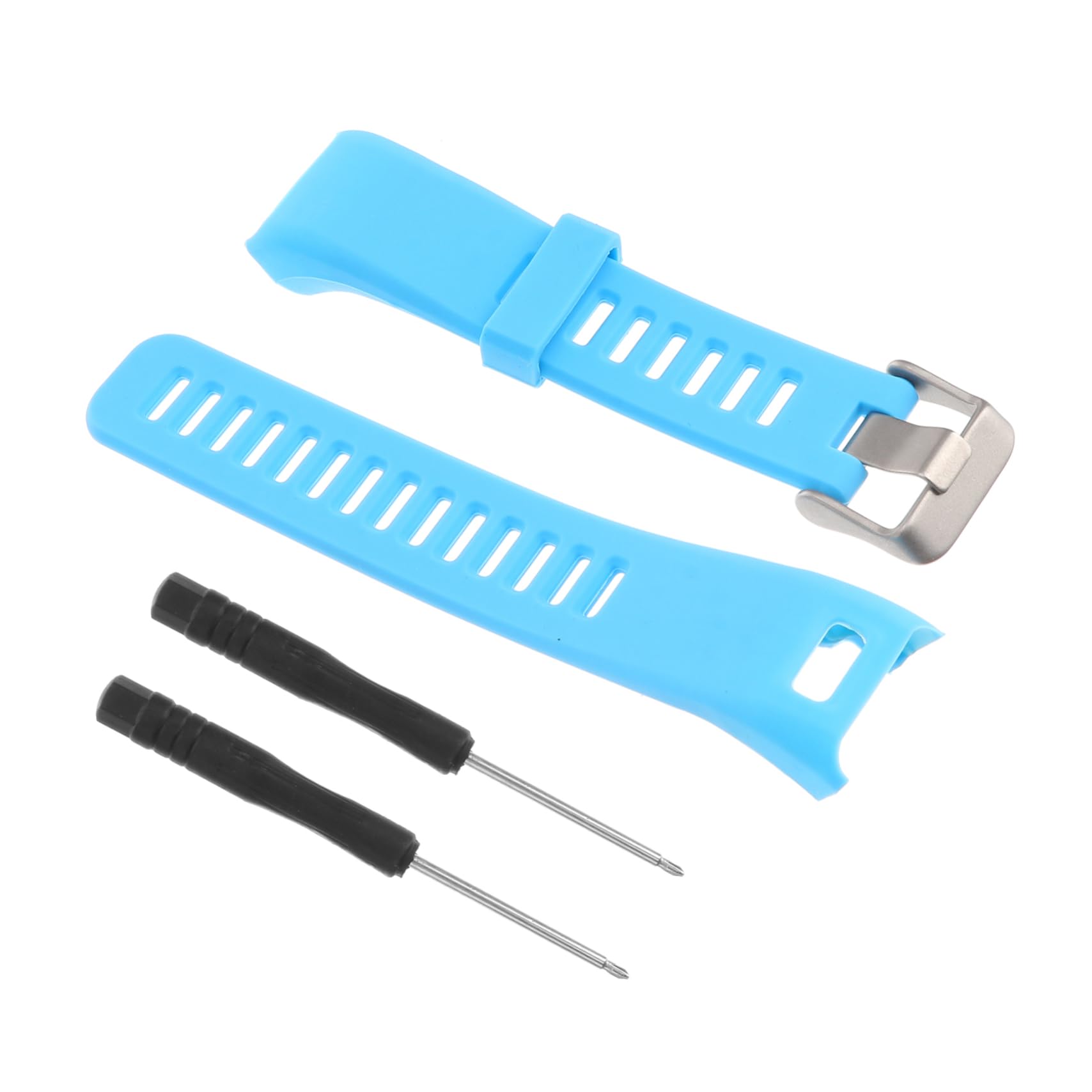 Artibetter Bracelet de Montre Silicone Rechange à Clipser pour Montre Hr Bleu Ciel