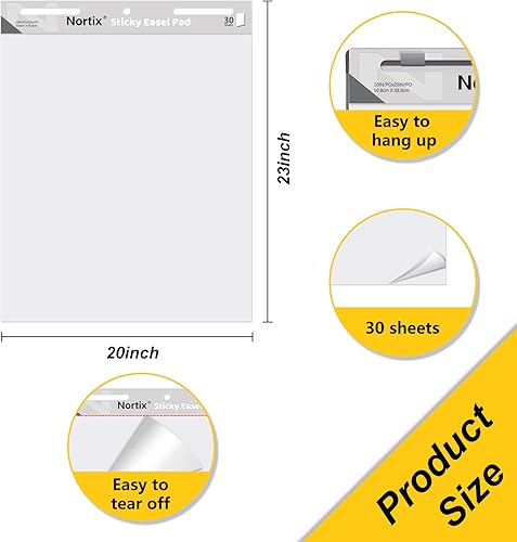 Miniatura 5 de Nortix Almohadilla de caballete, almohadillas de caballete autoadhesivas, papel de tabla de anclaje para profesores, adhesivo Srong y resistente al