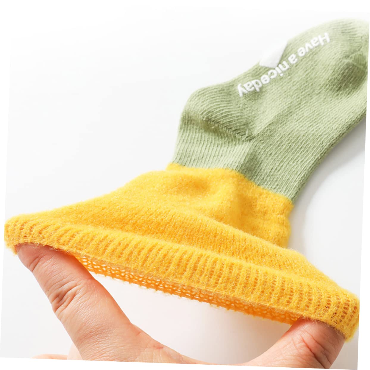 LIFKOME Grip Socks Babies Toddler Socks Non Slip 3 Pack Medium Tube for Newborns to Infants