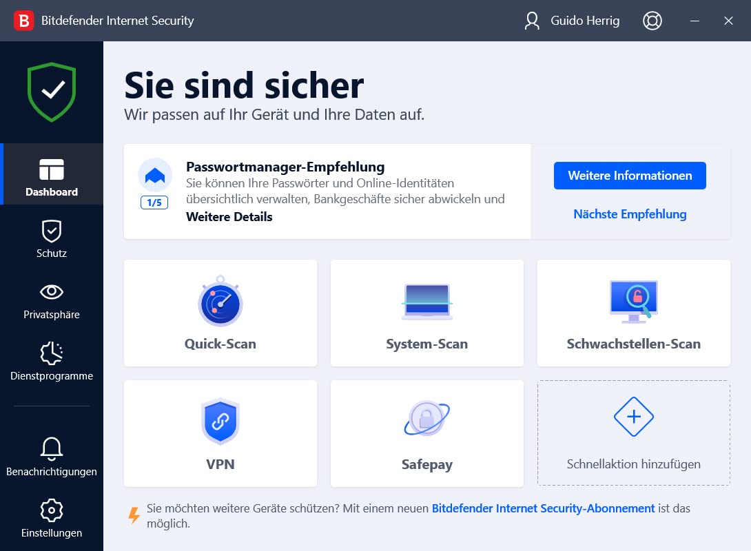 Bitdefender Internet Security 3 Geräte / 18 Monate (Code in a Box)