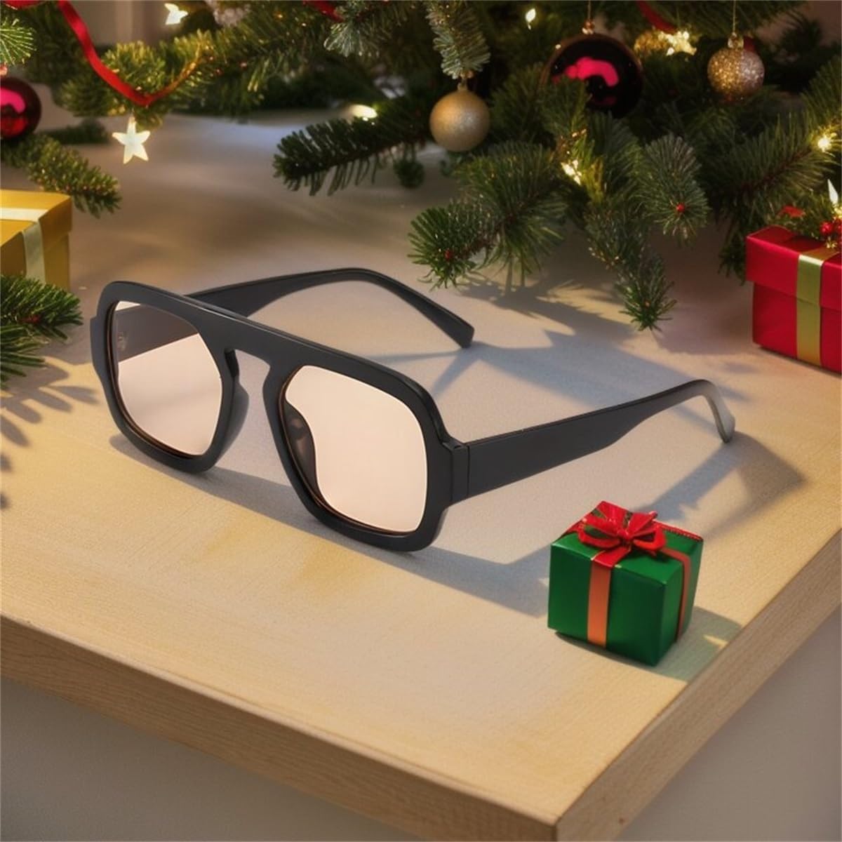 ADE WU Trendy Square Sunglasses for Women Men,Vintage Square Aviator Sunglasses Fashion 70s Inspired Stylish Flat Top Shades - Image 4