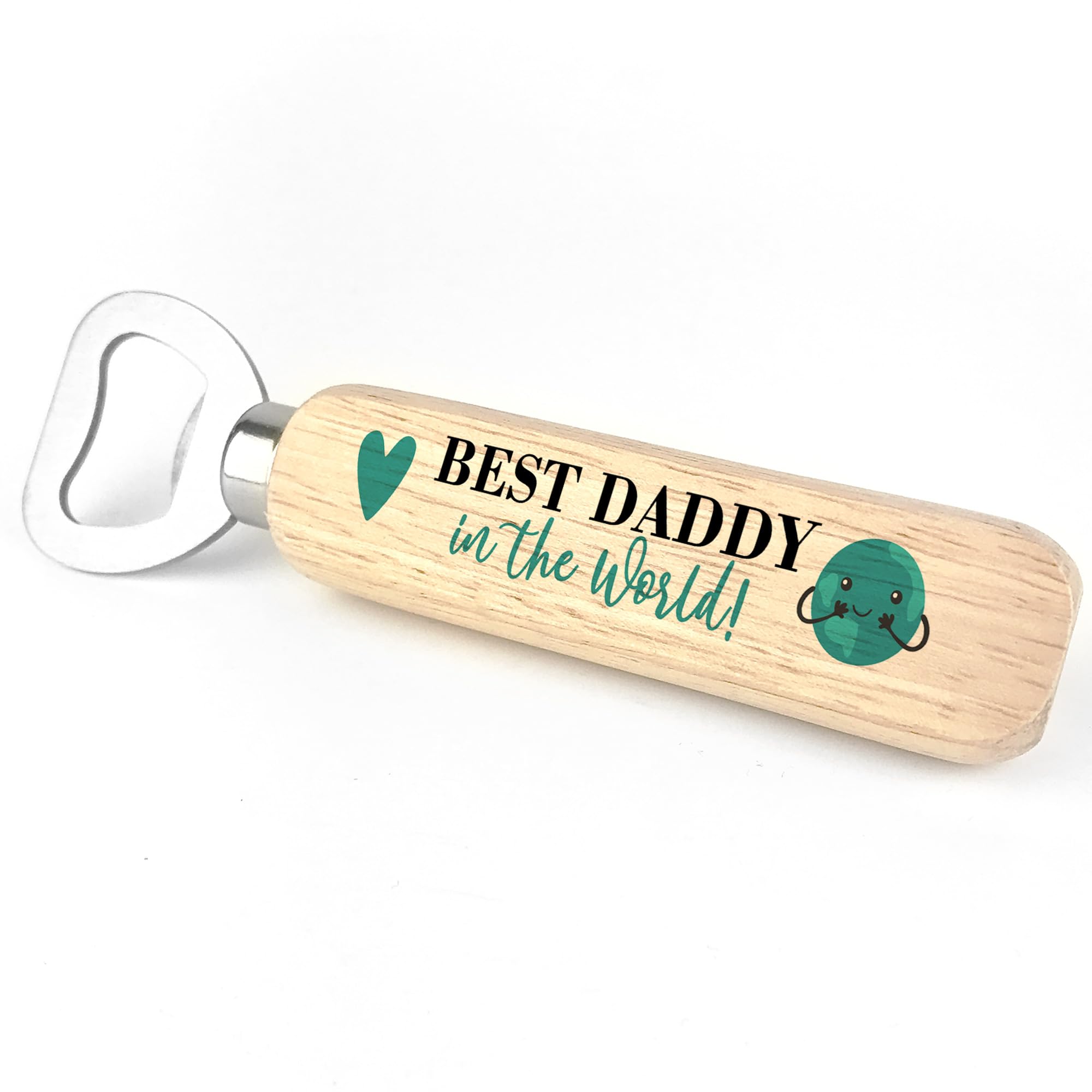 Red Ocean Wooden Bottle Opener for Best Daddy Gift for Him Fathers Day Birthday Gift for Daddy from Daughter Son