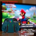 Power Grip + LED Charging Dock Compatible with Nintendo Switch 2 (2025) – Dual USB-C Controller Charging Station, Ergonomic Gaming Grip, FREE Stickers & Microfiber Cloth – Accessory Kit compatible with Switch 2