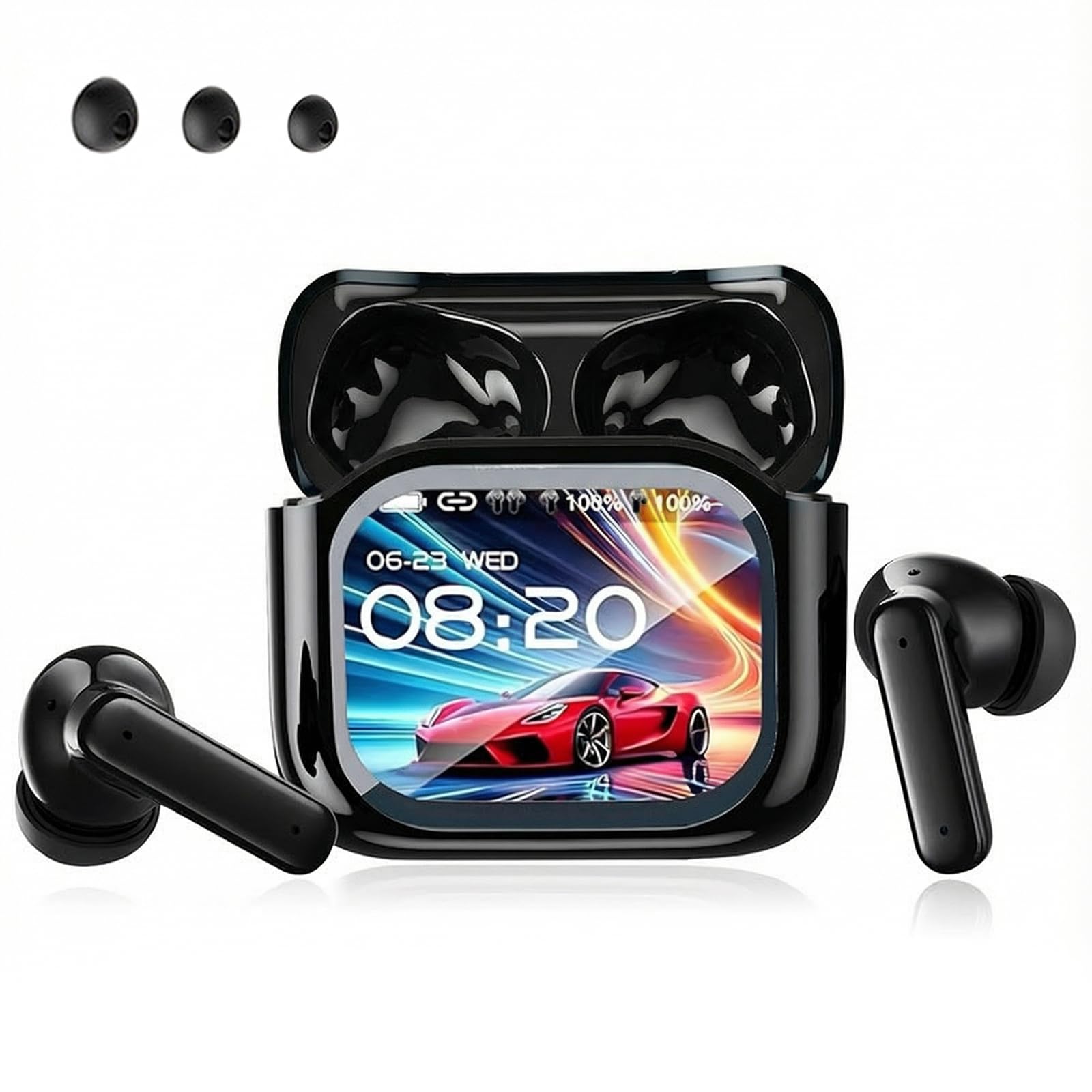 AI Translation Earbuds Real Time, 144 Languages Translator Earbuds with ANC Active Noise Cancellation, Wireless Bluetooth 5.4 Translating Earbud for Travel, Meeting, Language Learning (Black)