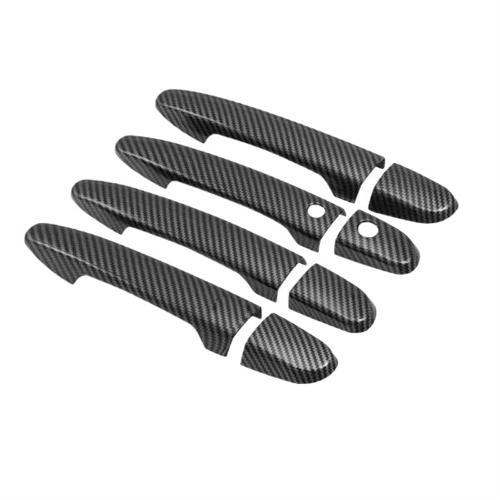 Lzbzhb 4Handle 1 Buttons Car Exterior Outsidedoor Handle For Mazda For Cx-3 Cx3 Cx 3 2016 2017 2018 2019 2020 2021 2022 2023 Carbon Fiber Door Handle Cover Car Exterior Accessories Stickers(4Handle 1 Buttons)