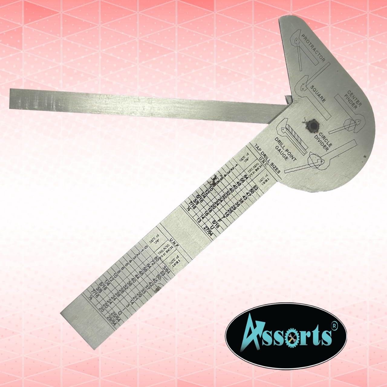 Multi-Purpose Protractor - Center Finder & Angle Tool -6