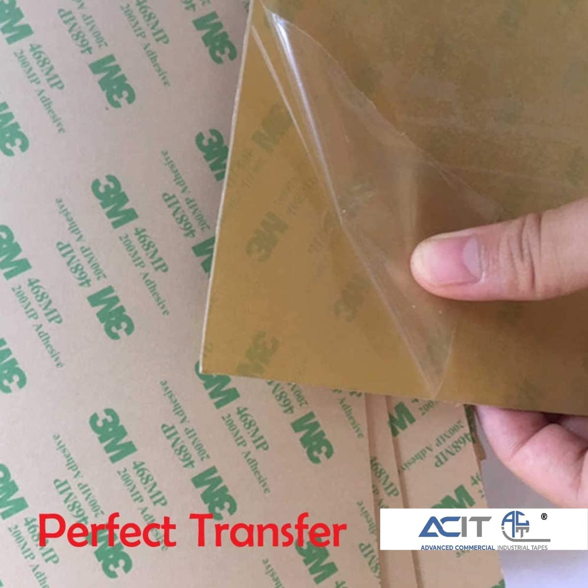 ACIT - 3M 468 MP, double face transfer, 5 feuilles (10'' 25,40 cm x 25,40 cm)