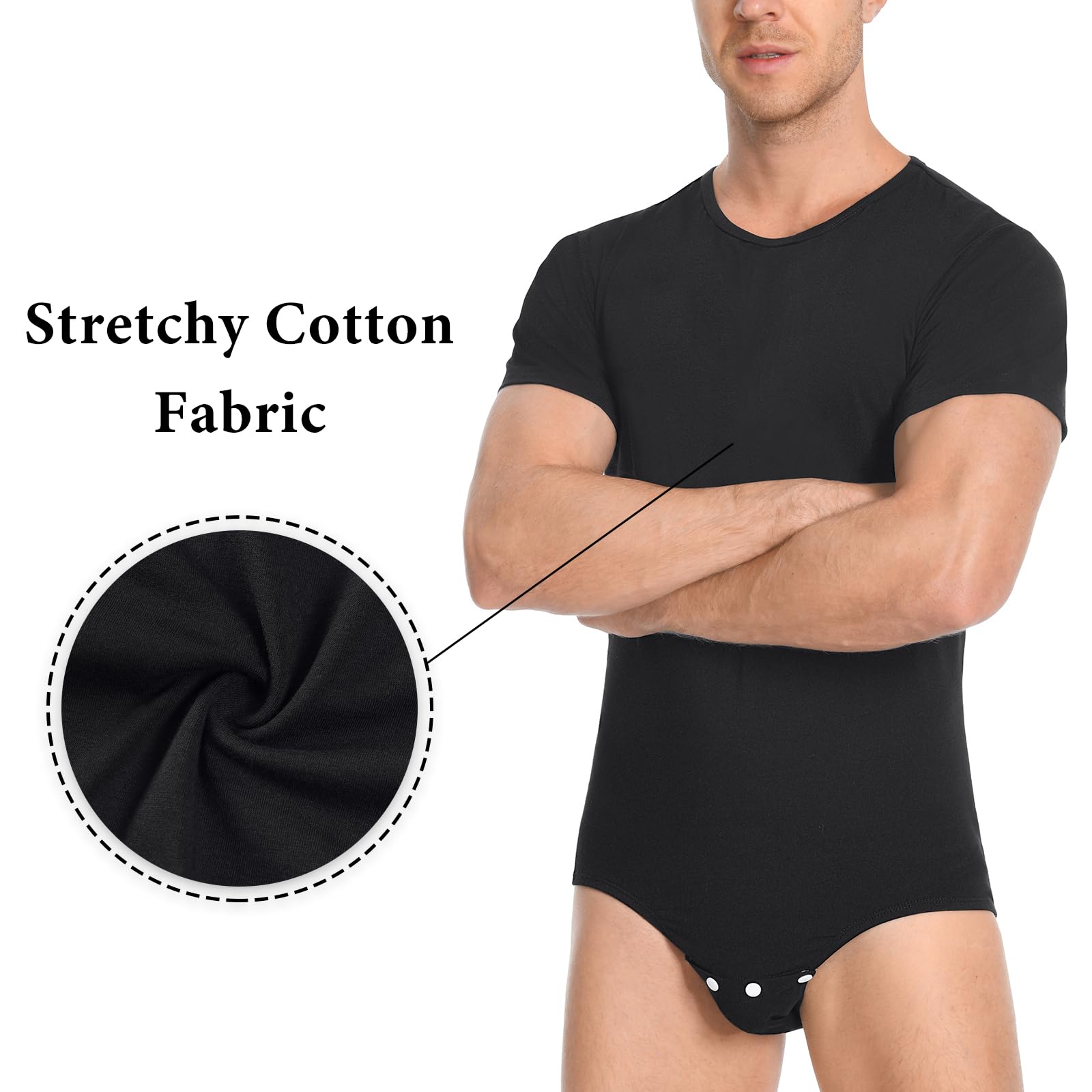 LittleForBig Męskie bawełniane śpioszki jednoczęściowe body - luźny krój Basic Onesie