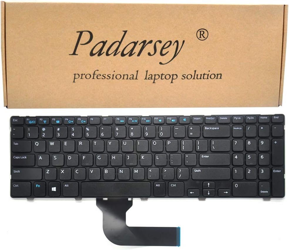 Padarsey Replacement Keyboard Compatible with Dell Inspiron 15-3521 15-3537 15R-5521 15R-5528 15R-5537 M531R Vostro 2521 Laptop