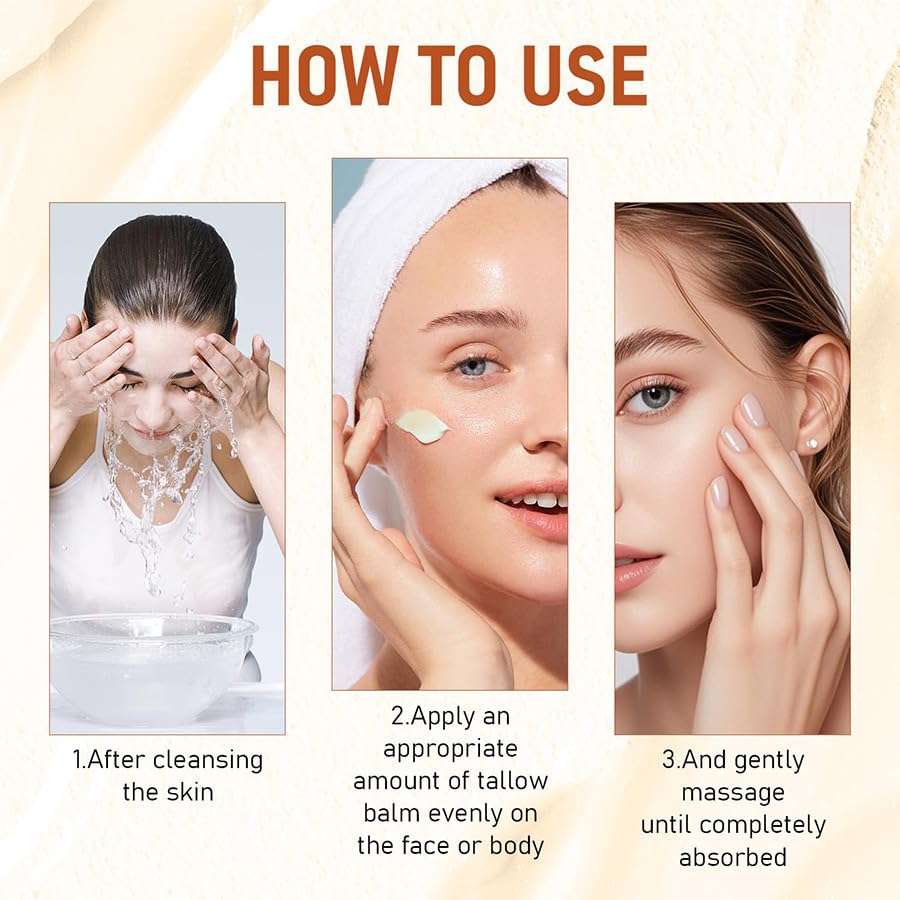 Miniatura 7 de Bálsamo de miel de sargo de ternera para piel, sebo y bálsamo de miel, sarga de res para la cara hecho con sarga de res alimentada con pasto y miel