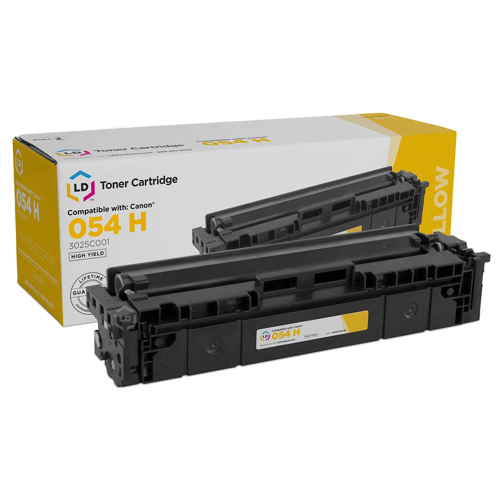 LD Compatible Toner Cartridge Replacement for Canon 054H 3025C001 High Capacity (Yellow) Compatible with Canon Color imageCLASS MF642Cdw MF641Cw